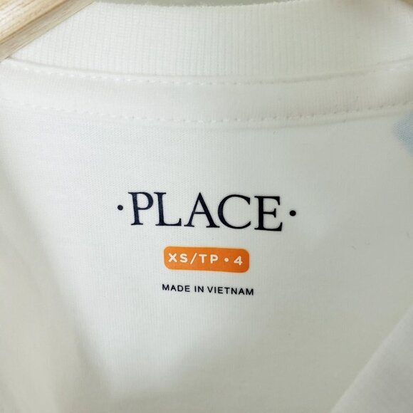 The Children's Place Shirt White Long Sleeve Tshirt XS 4 New - Picture 6 of 7